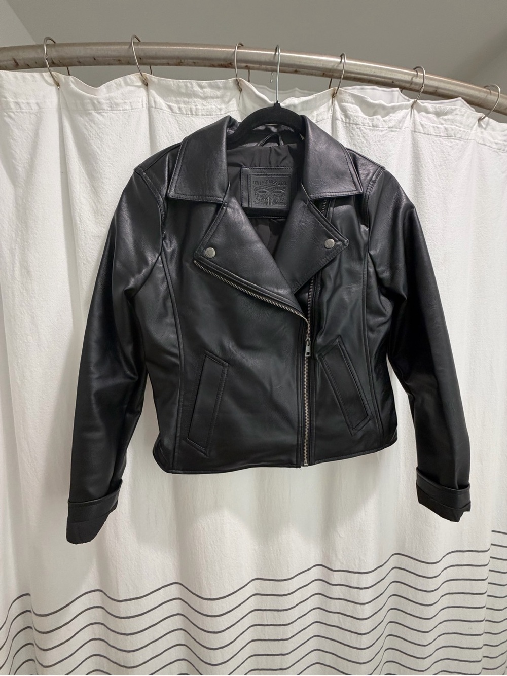 Levi's Black Faux Leather Moto Jacket - Women's